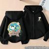 Boys Girls Spring Autumn Snoopy Cartoon Zipper Hooded Coat Kids Long Sleeve Casual Hooded Sweatshirt Printed Daily Zip Top
