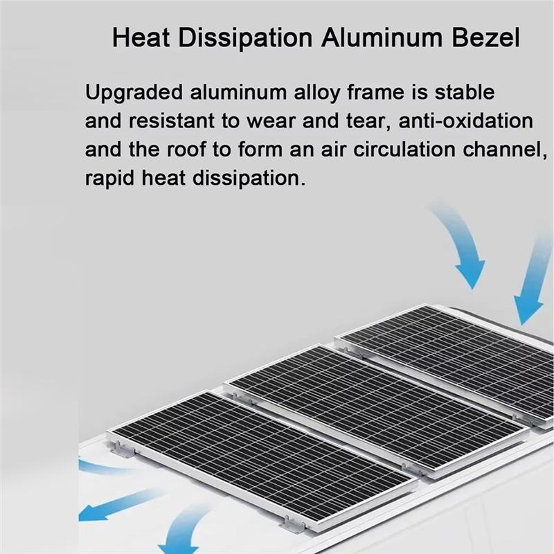 Roof Mounting Z-Style Solar Panel Bracket Kits 8PCS Photovoltaic Panel Z-Bracket Stand For Car Boat RV Yacht Black