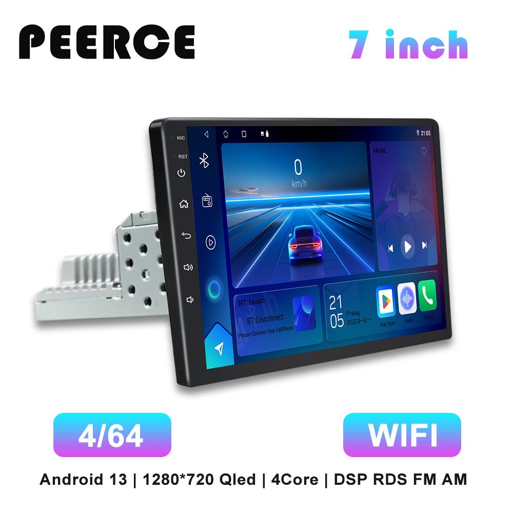 JMANCE 7/9/10,1 palce 1 Din1+32GB Android 13 Autorádio Multimediální MP5 přehrávač Carplay Auto Bluetooth WIFI GPS FM rádio