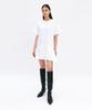 Yunse Draped Satin Dress (White)