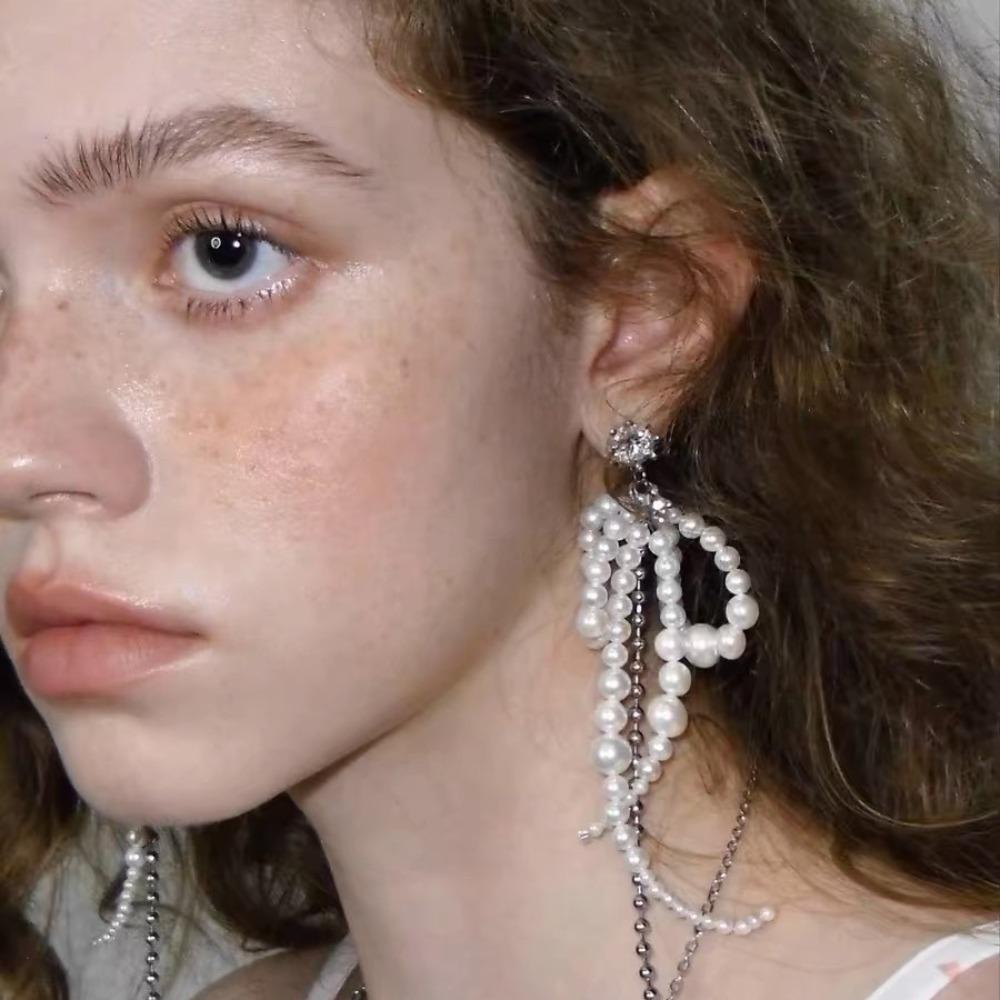 Sweet Style Tassels Dangle Earrings Long Design Ear Stud Fashion Pendant Earrings Gifts