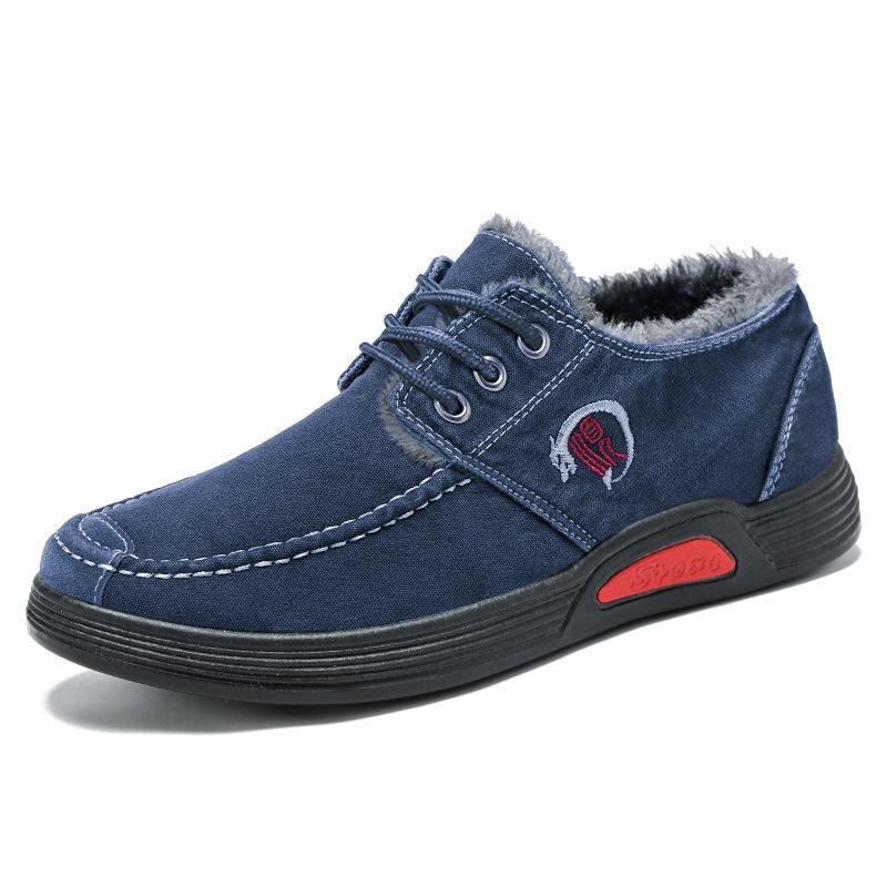 Fashion Cloth Shoes Men's 2024 Winter New Shoes Men's Thickened Warm Cotton Boots Casual Men's Shoes Plush Cotton Shoes39-44