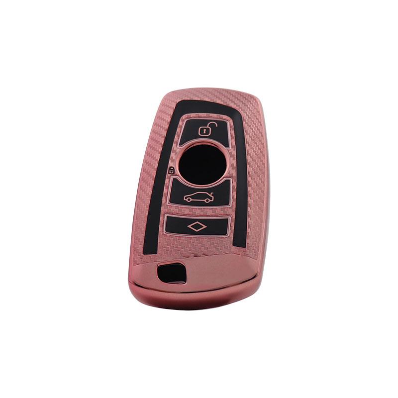 TPU Carbon Fiber Car Remote Key Cover Case Shell Key Fob for 1 3 5 7 Series X1 X3 X4 X5 F10 F15 F16 F20 F30 F18 F25 M3 M4 E34 Protector Holder