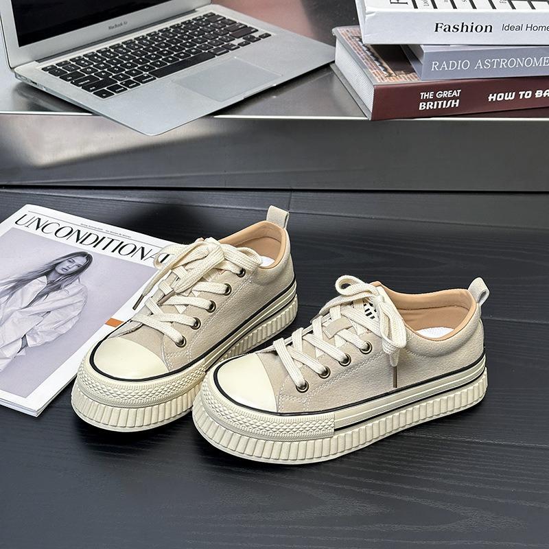 6 cattle suede casual board shoes women's autumn new thick-soled heightening cloth shoes versatile casual women's shoes
