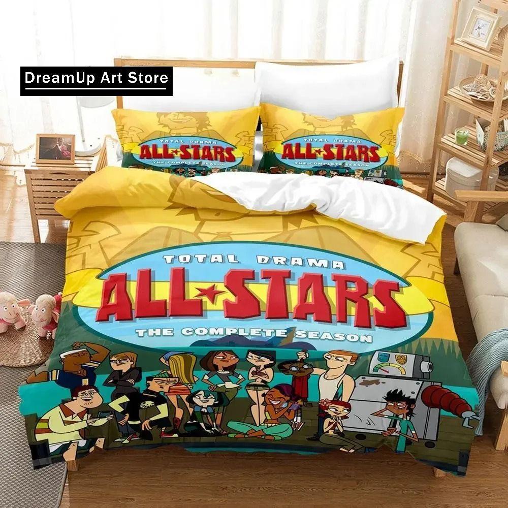 New 3d Print Anime Total Drama Bedding Set Single Twin Full Queen King Size Bed Set Adult Kid Bedroom Cartoons Duvet Cover Sets