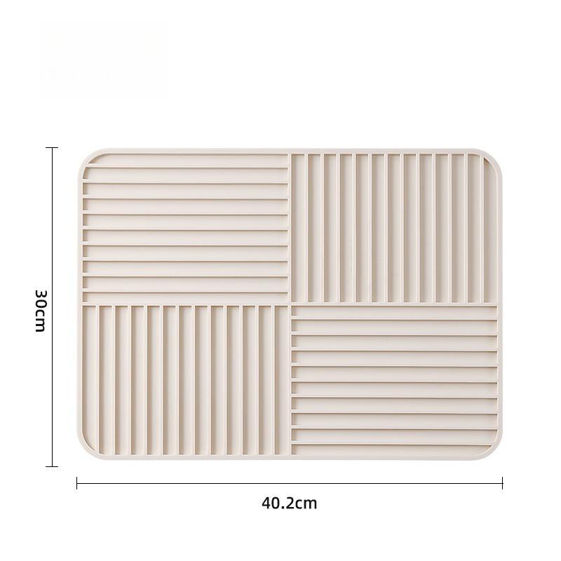 Silicone Thickened Insulated Drain Pad Kitchen Protective Countertop Anti-Slip High-Temperature Anti-Scalding Pad