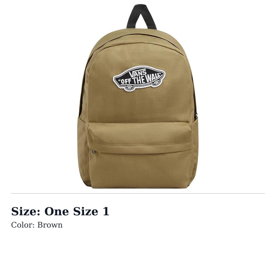 Vans Polyester Backpack Regular Unisex Brown VN000H4YCUQ One Size 1
