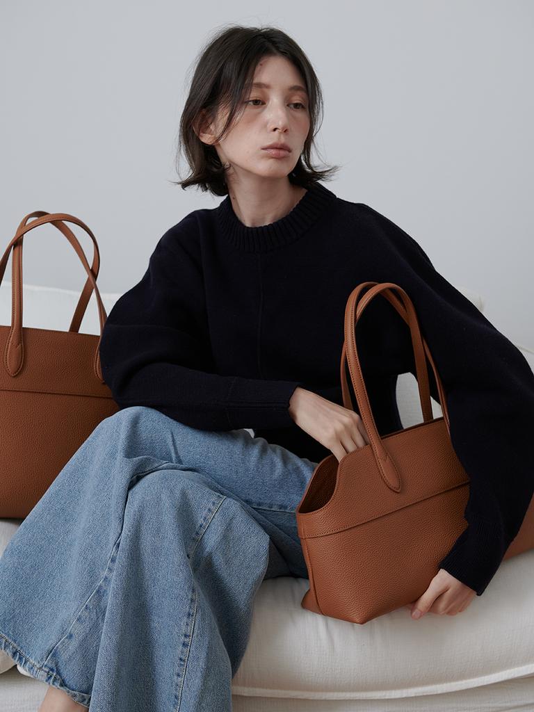 Reframe Ople Leather Shoulder Bag Series Large Camel