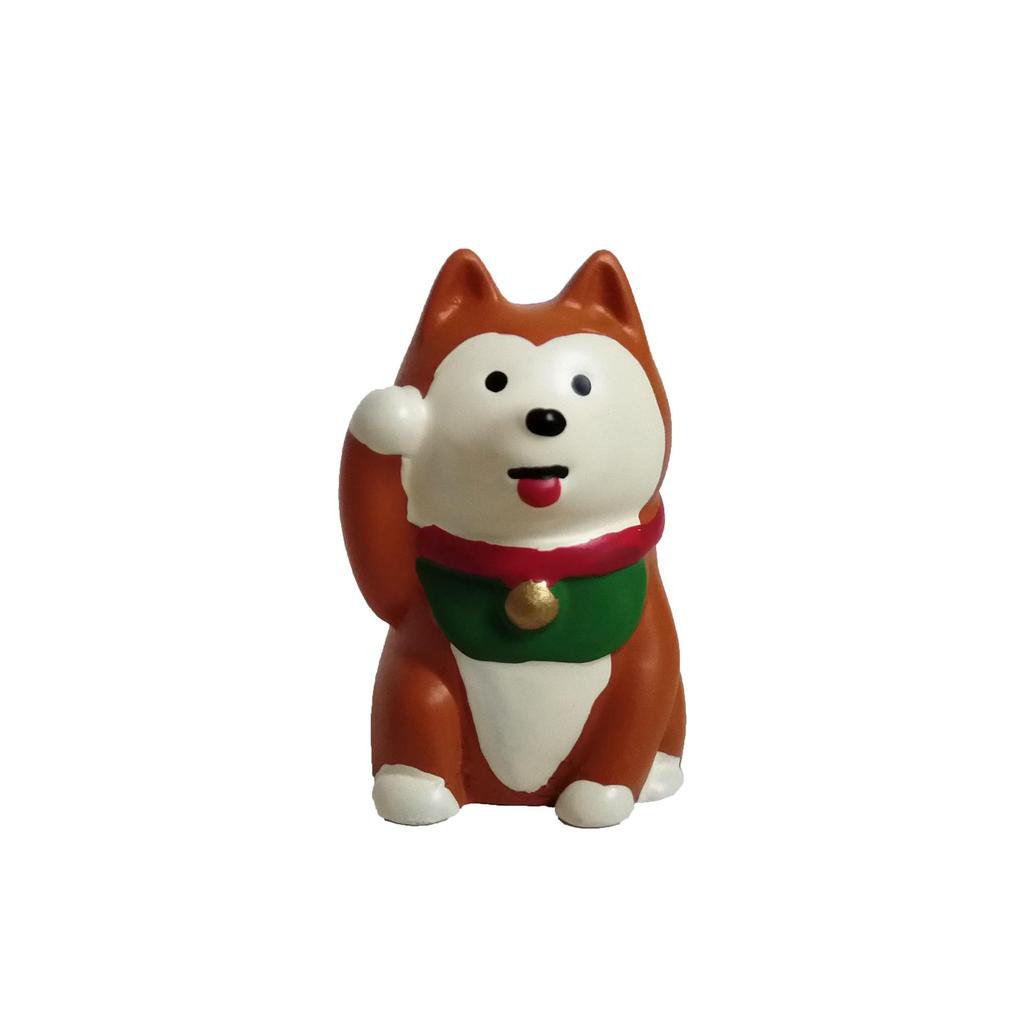 Shiba Inu Lucky Mascot Handmade Resin Ornament - Colorful New Year Miniature Craft