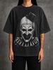 Art the Clown Terrifier Washed Graphic Shirt | Heavyweight Oversized Tee | Vintage Streetwear