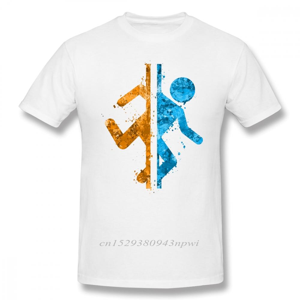 Portal T Shirt Portal Splatter TShirt Printed Casual Tee Shirt Mens Cute Cotton Short Sleeves Tshirt