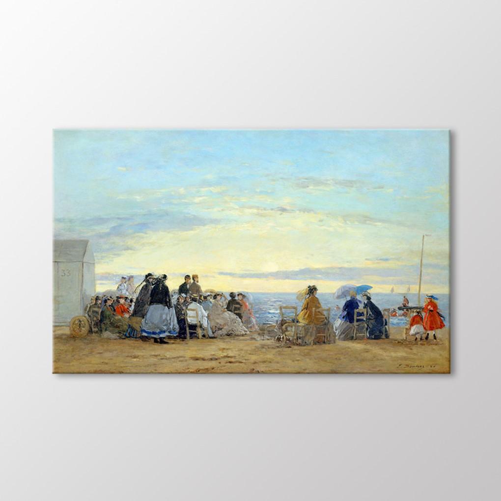 

Sur la plage coucher de soleil Живопись