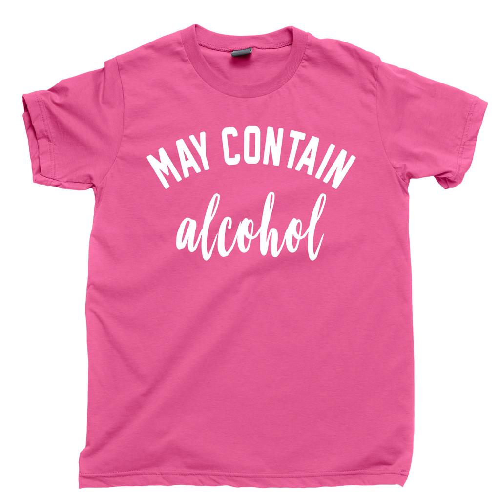 May Contain Alcohol T Shirt Brunch Winey Bitch Mom Happy Juice Bloodies Wine Tee