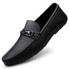 Men's Summer Slip-On Leather Loafers: Casual British-Style Large and Small Sizes
