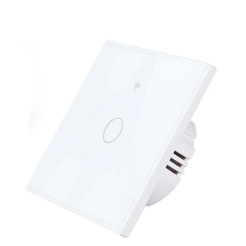Smart Life APP Switch EU UK On-Off by Tuya App WiFi Smart Touch Screen Wall Switch 86*86mm&Eu Standard белый