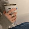 Korean Retro Twist Cross Open Ring for Women: Stylish Index Finger Accessory