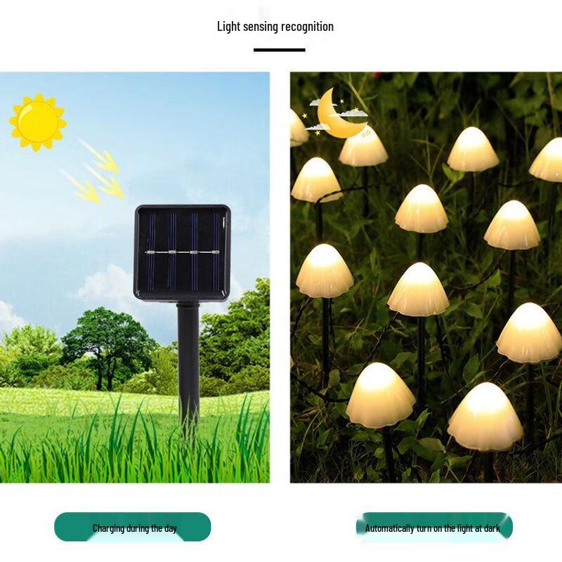 Outdoor Mushroom & Firefly Landscape Lights