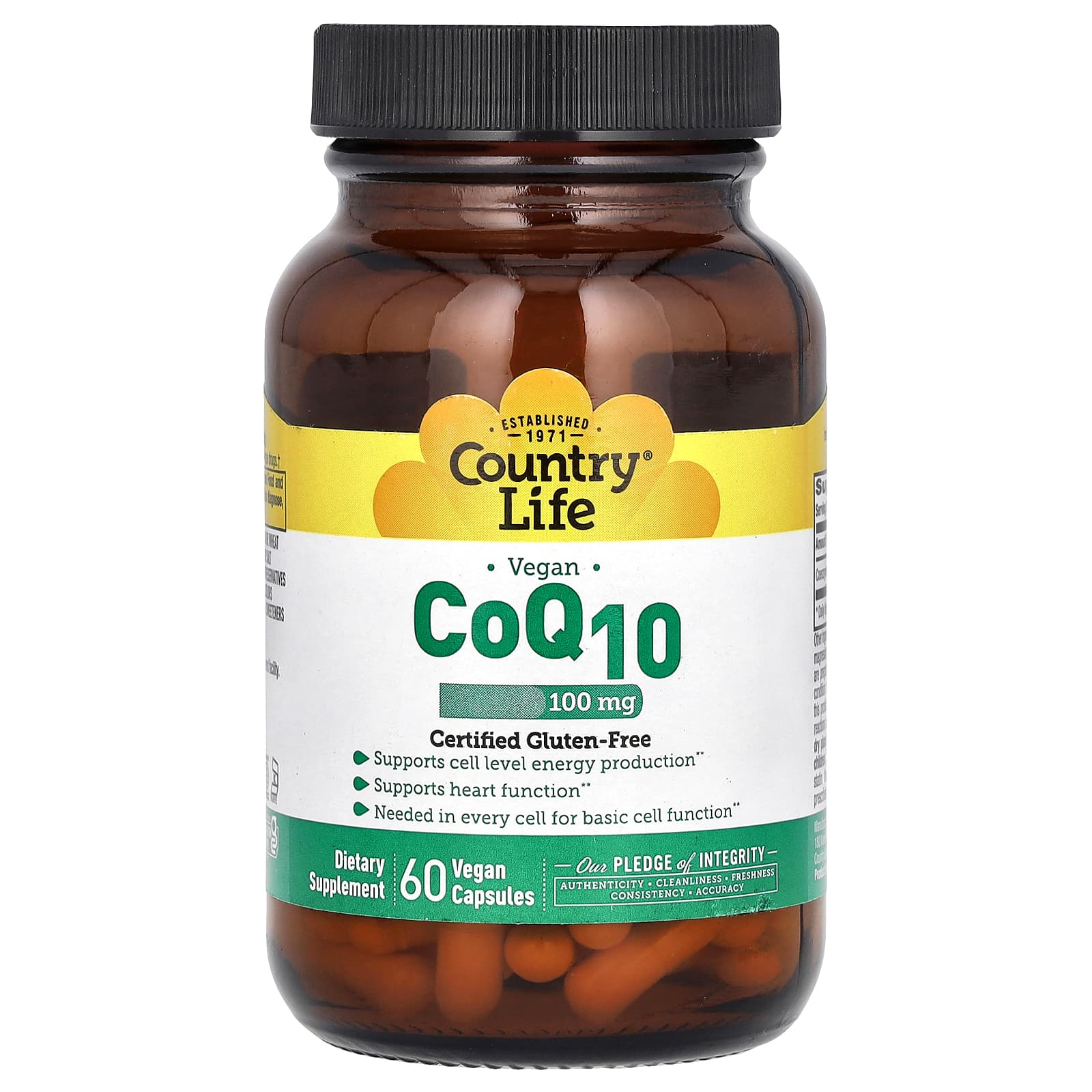

Country Life, Vegan CoQ10, 100mg, 60 Veggie Capsules