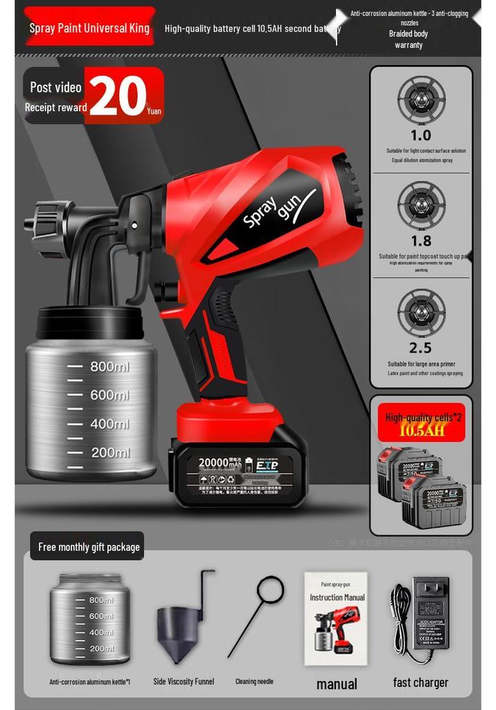 All-in-One High Atomization Electric Paint Sprayer for Household Use