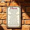 2D Flat 1pc "Mama" German Thank You Metal Sign 7.87x11.81inch - Aluminum Heartfelt Mother's Day Decor for Home, Kitchen, Bedroom - Durable Dustproof
