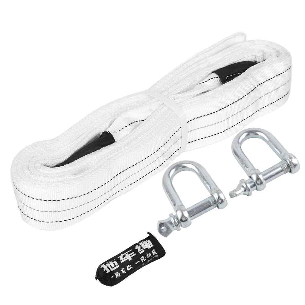 5 m Dragkabel 18 Ton Kraftig Bilbogseringsrem med Stål U-formade Krokar för Nödsituationer