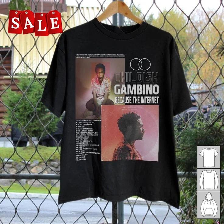 Rare Childish Gambino Gift For Fans Black S-235XL Shirt LW613 XXL
