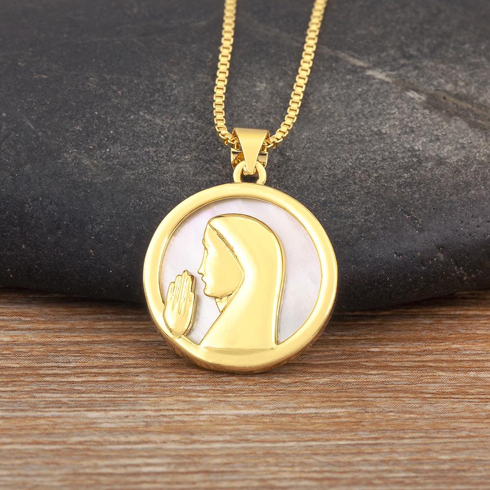 

Nidin High Quality Round Shape Mama Children Shine Zircon Pendant Necklace For Women Clavicle Chain Jewelry Mother s Day Gifts