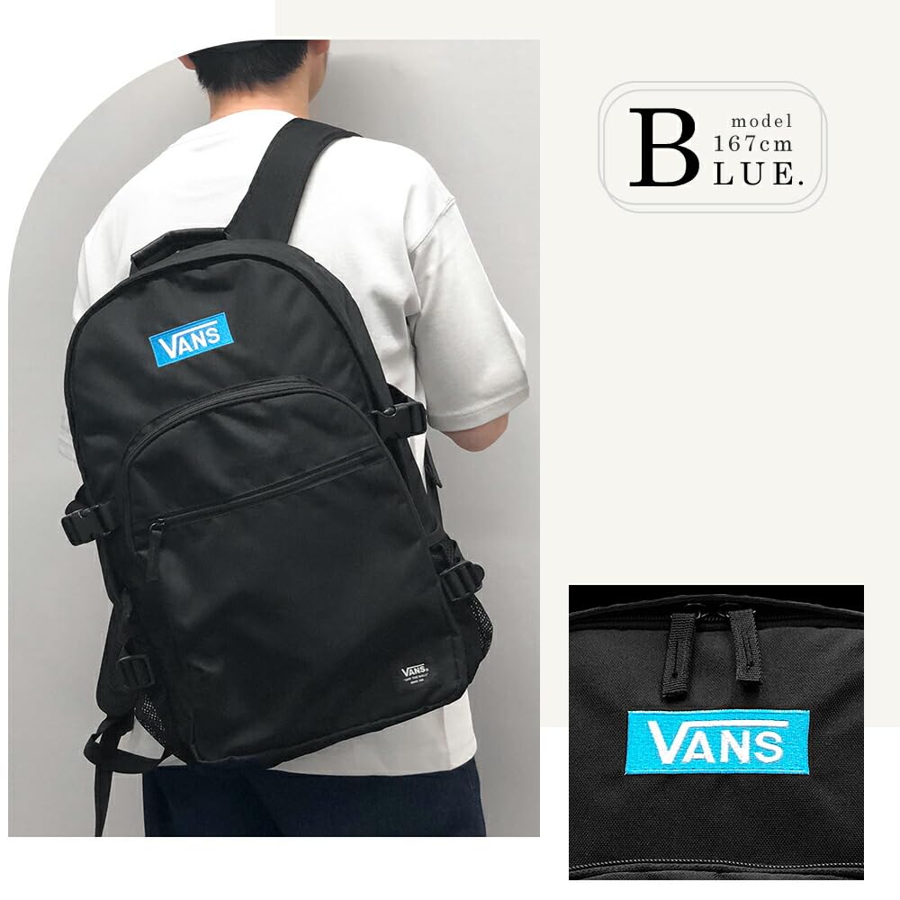 VANS Backpack, Large Capacity, Men's and Women's, School Backpack, Approximately 28L, VA18HS-MB01-0153 (Blue)