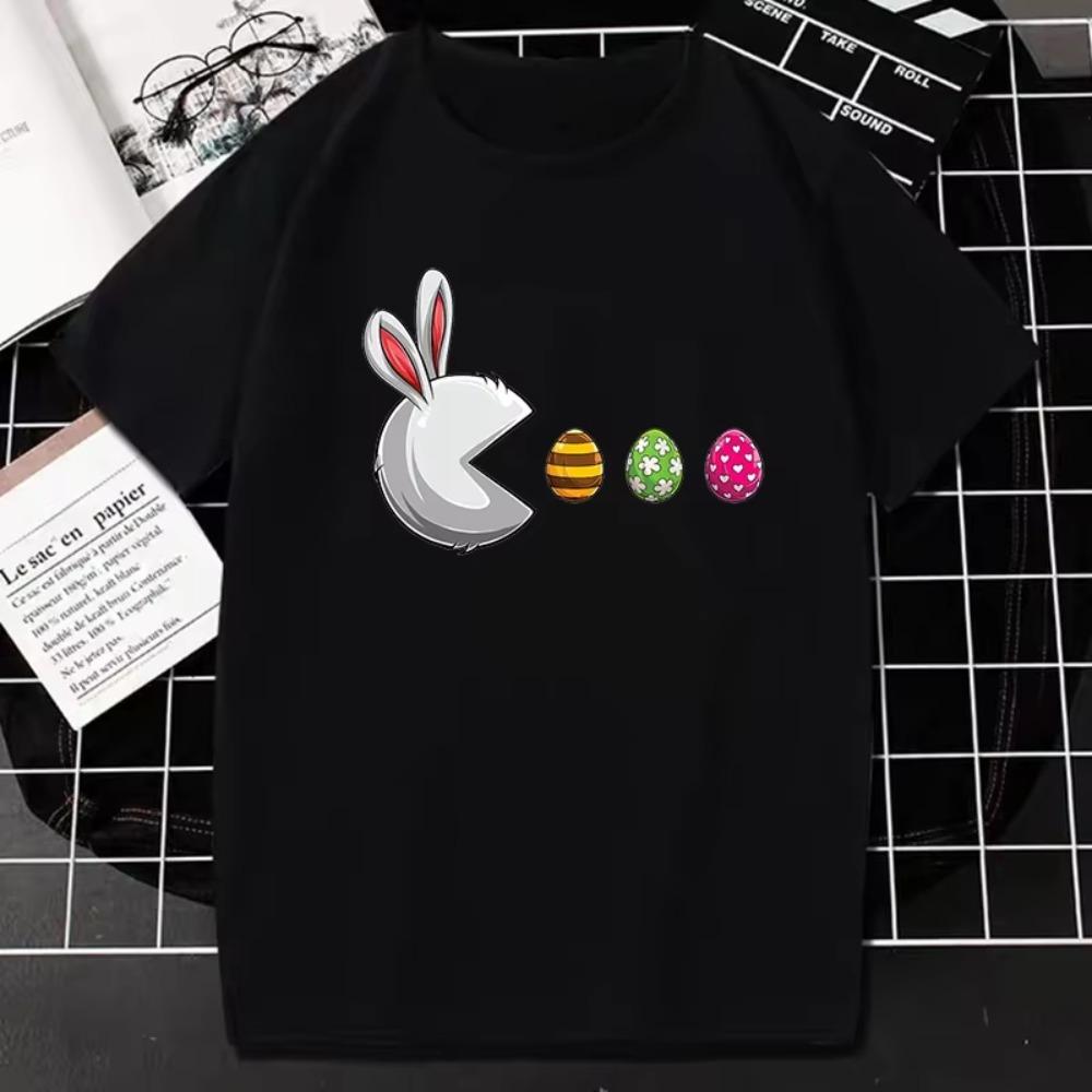 Happy Easter Sunday T-Shirt Kawaii Egg Hunter Expert Bunny Graphic Women Men Breathable Comfortable Clothes Unisex Camisetas