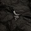 Snake-Shaped Zircon Open Ring - Fashionable Niche Design for Women, Indulgent Cold Style Index Finger Accessory