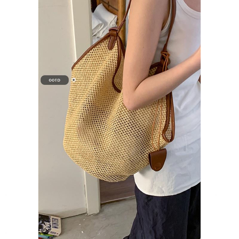 Summer Fashionable Large-capacity Underarm Bag, Versatile Single-shoulder Vegetable Basket Bag