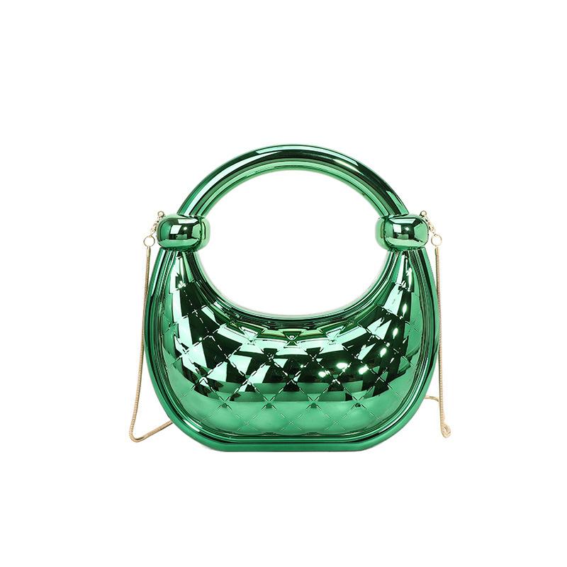 

Autumn and winter new acrylic plaid dinner bag Xiaoxiangfeng candy color chain shoulder messenger bag
