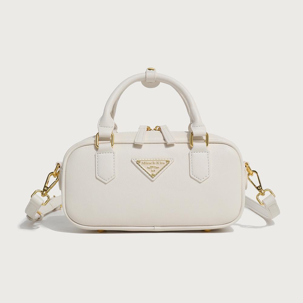 Elegant Women's Pleated Bowling Bag - Versatile, High-End Spring/Summer Handbag