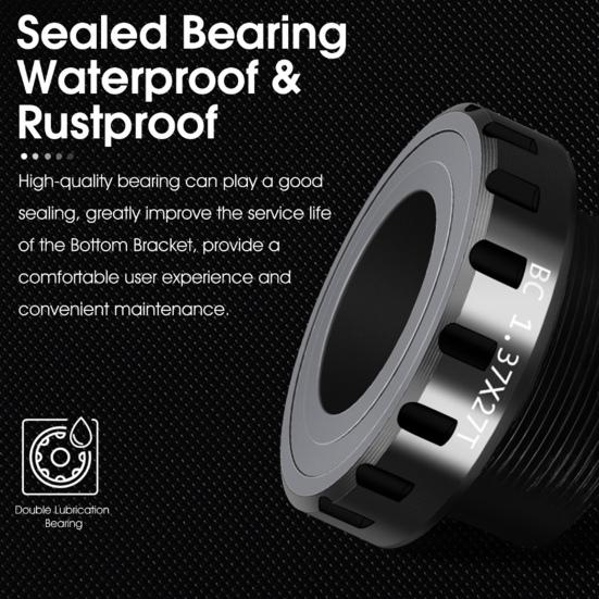 Movimento centrale della bicicletta Resistente alla corrosione A prova di ruggine Buona tenuta Asse della staffa del cuscinetto per bici da strada in lega di alluminio