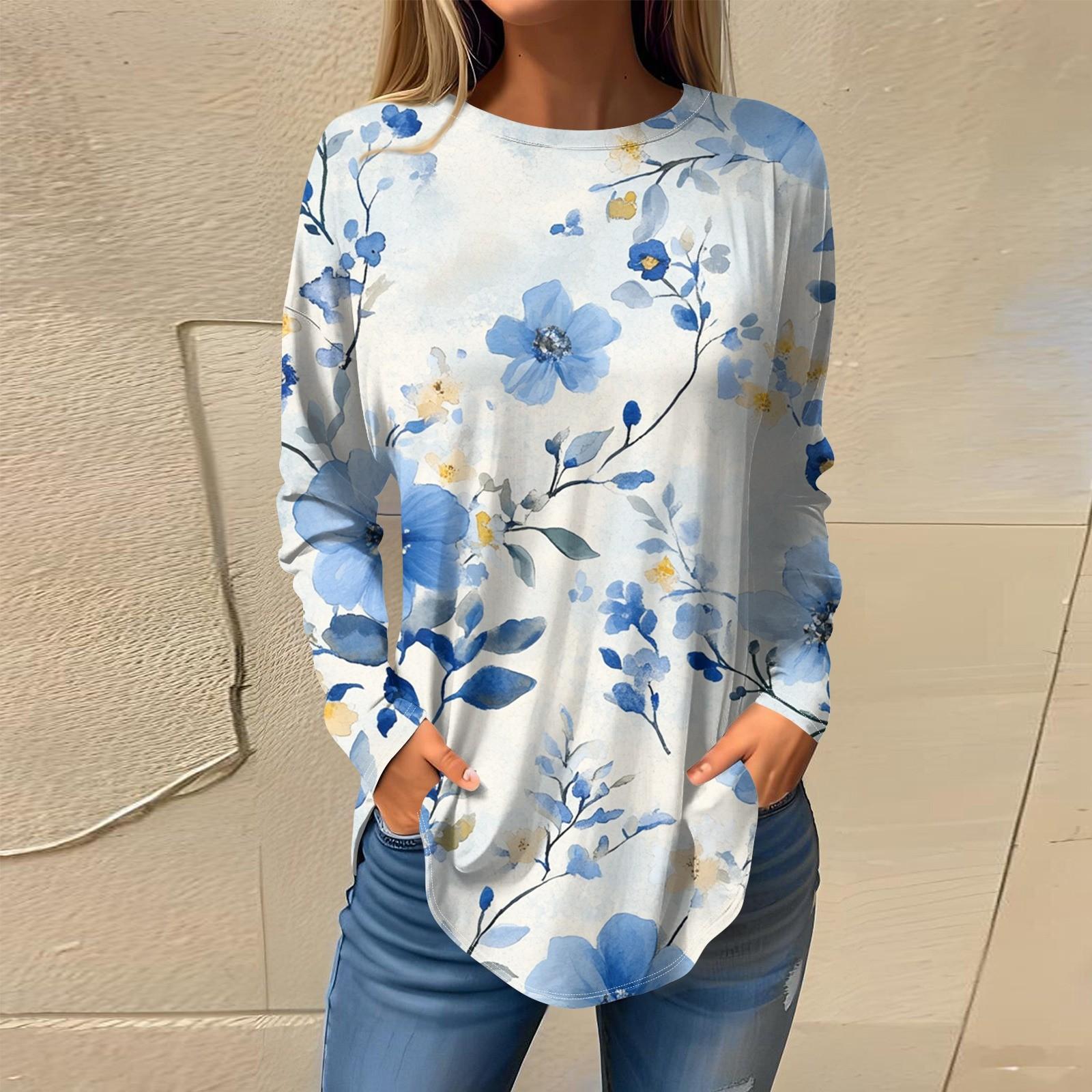 

Женская мода с длинным рукавом и круглым вырезом, винтажный асимметричный пуловер XL белый