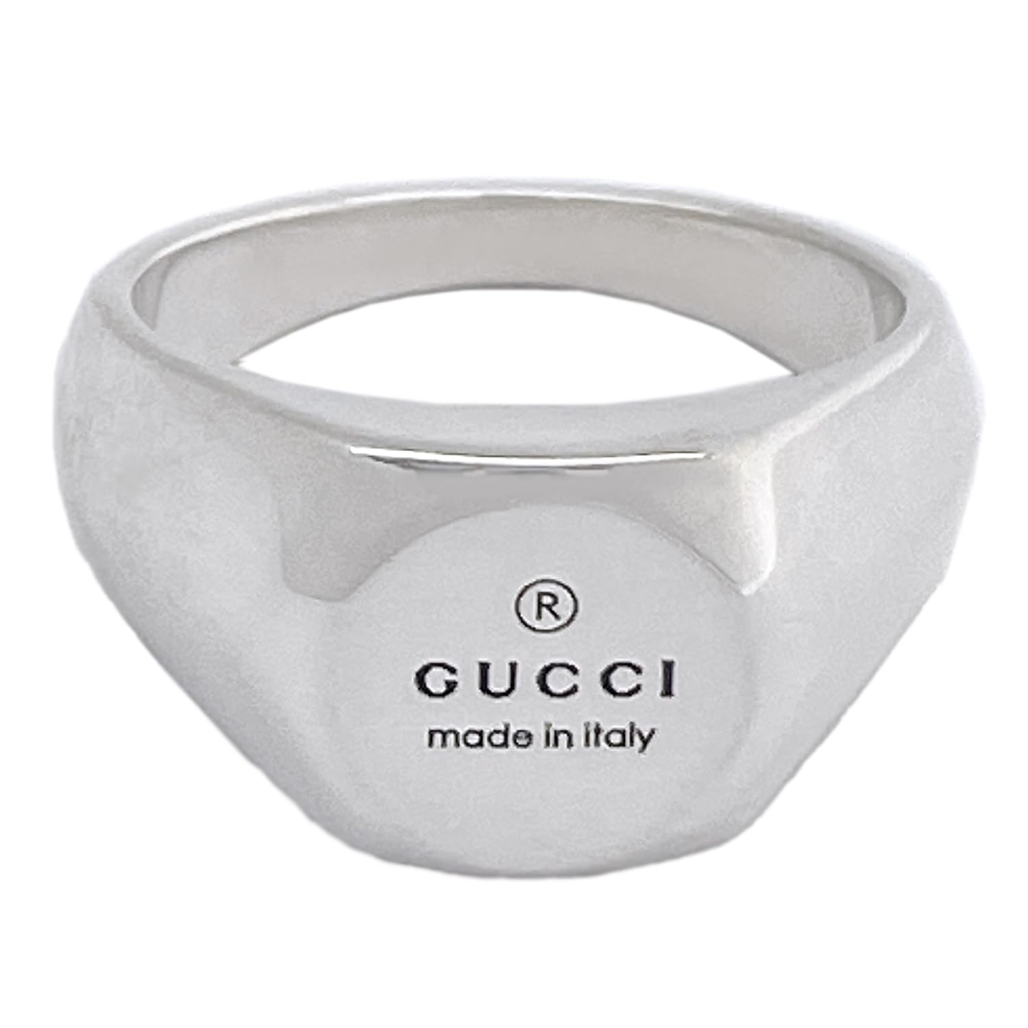 

Gucci Trademark Slim Japanese Size 779162 J8400 Size 13 Ring, Silver, 12, 8106, [Used]