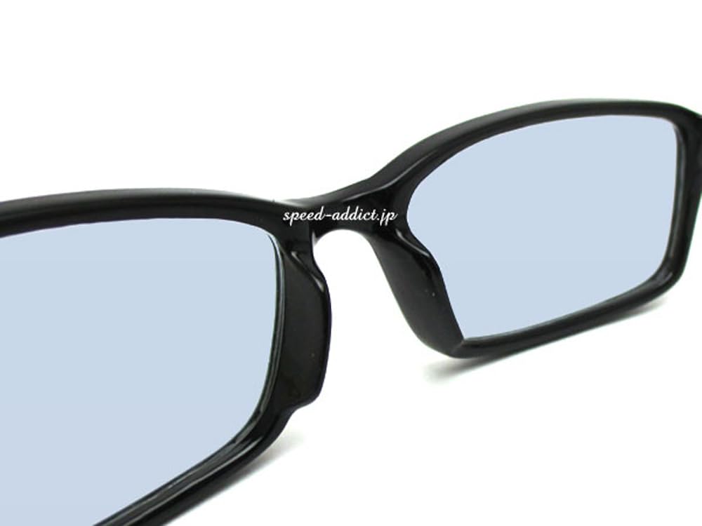 SQUARE SHADE NARROW SUNGLASS shade narrow BLACK x LIGHT BLUE [SPEED ADDICT] (square sunglasses)