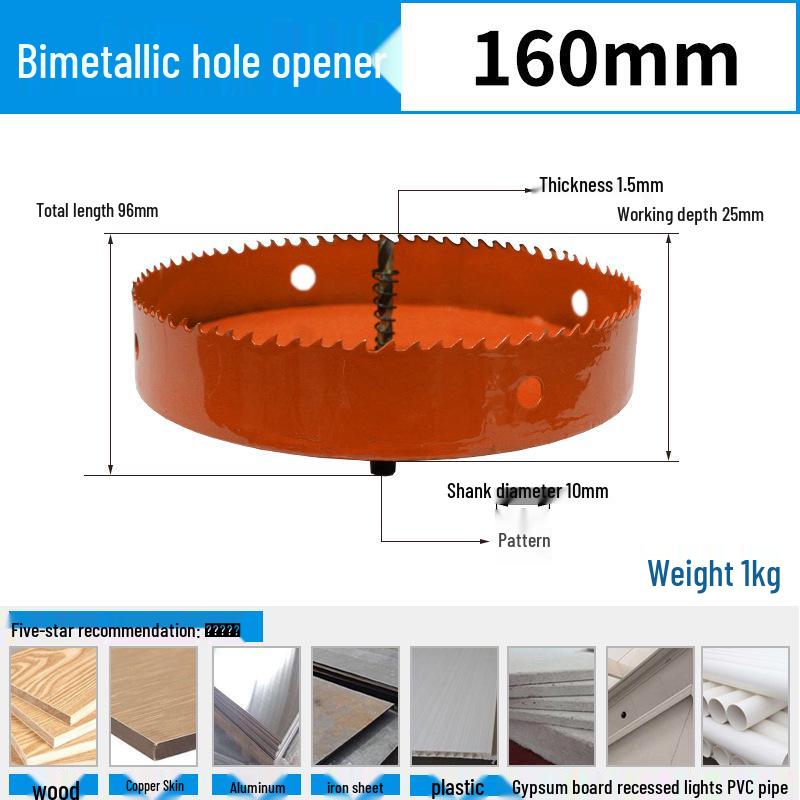 Dain Tools 75mm Bi-metal Multi-function Hole Saw for Wood, Drywall, and Plastic Drilling