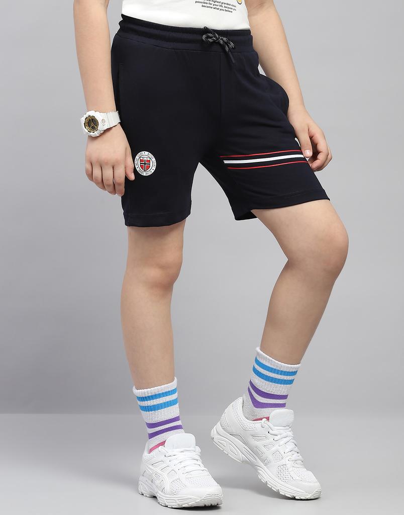 MONTE CARLO Jungen marineblaue bedruckte Bermuda-Shorts