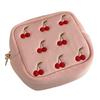 Cherry Cosmetic Bag Advanced Sense Simple Portable Large-Capacity Color Cosmetic Storage Bag Female Cherry Wash Bag