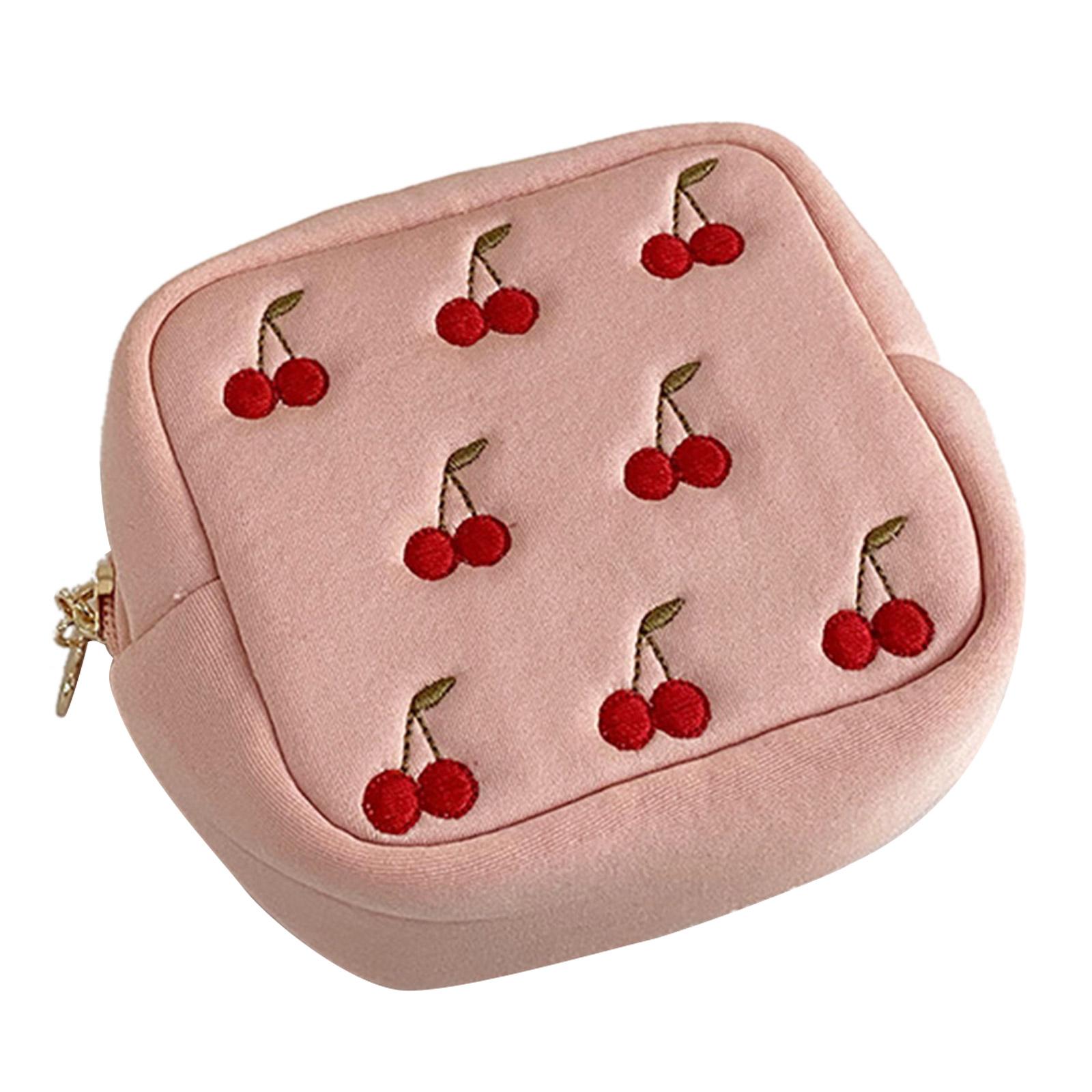 

Waterproof Cherry Makeup Pouch Fashion Fall Cosmetic Cases Women Makeup Organizer Toiletry Bag Travel Cosmetics Bags розовый