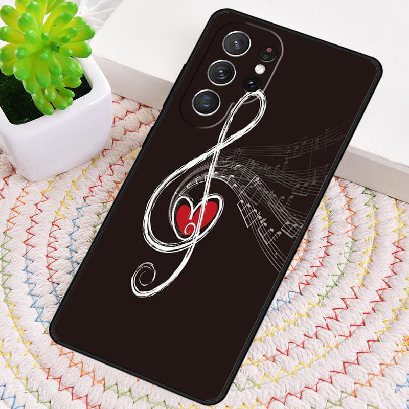 Minimalist Music Lover Silicone Phone Case For Samsung Galaxy Note 10 Pro S26 S25 S24 S23 S22 S21 Plus S25Ultra Capa Cover