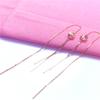 Exquisite Rose Gold Plated Snake Bone Fringed Flower Earrings Personalized Versatile 585 Purple Gold Pure Russian Long Earrings