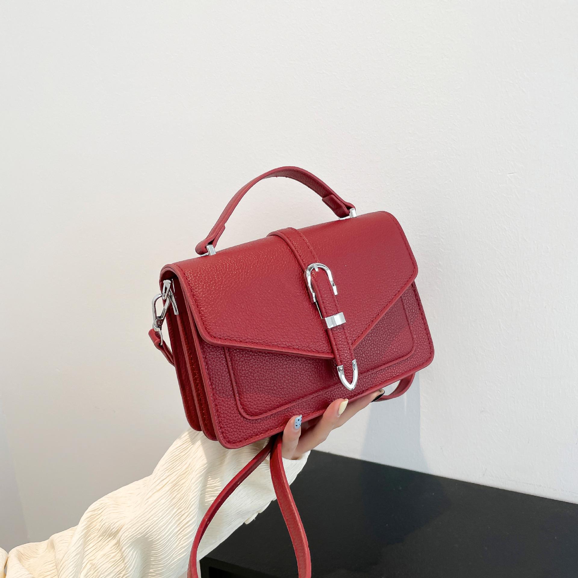 

2025 Ретро Шик Корейский Стиль Женская Сумка Кроссбоди красный