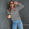 Women's Striped Fashion Long-sleeved Top