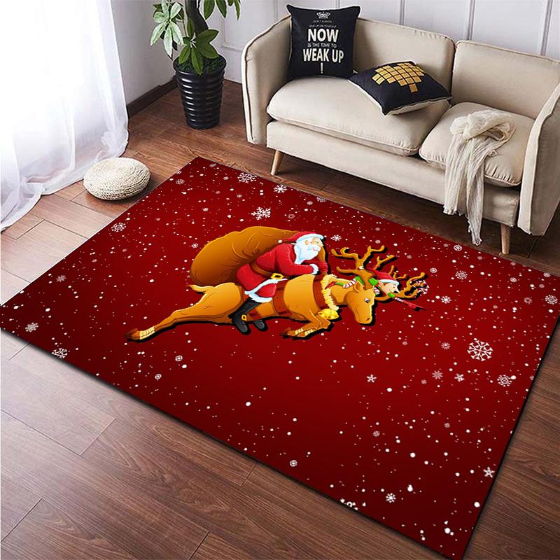Christmas HD Printed Area Large Rug ,Carpet for Living Room Bedroom Sofa Decoration, Non-slip Floor Mats Dropshipping Alfombras