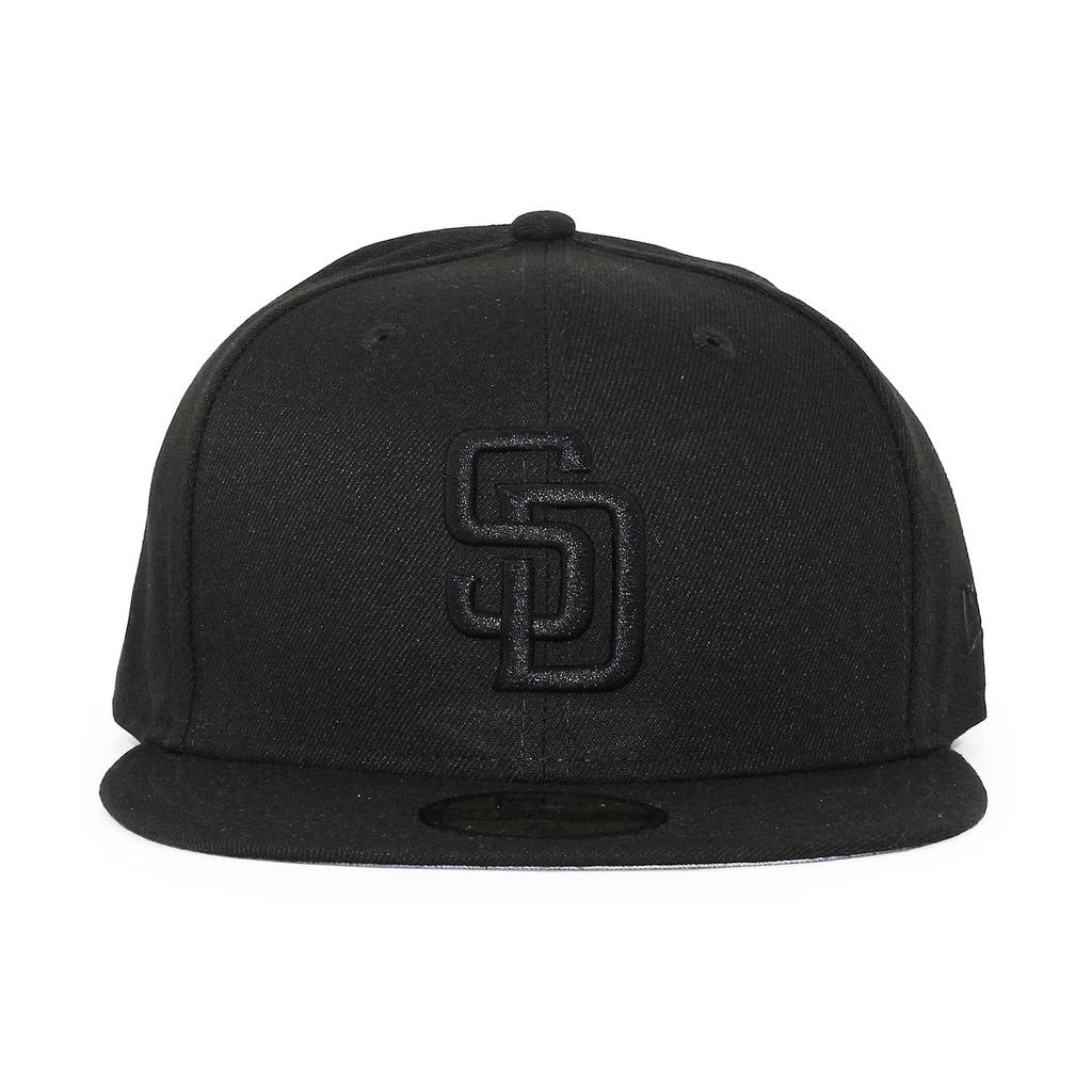 [New Era] 59FIFTY San Diego Padres [MLB TEAM-BASIC FITTED CAPBLACKOUT] SAN DIEGO PADRES 5950 Hat Black (7-58 (approx. 60.6 Cm)) [Used]