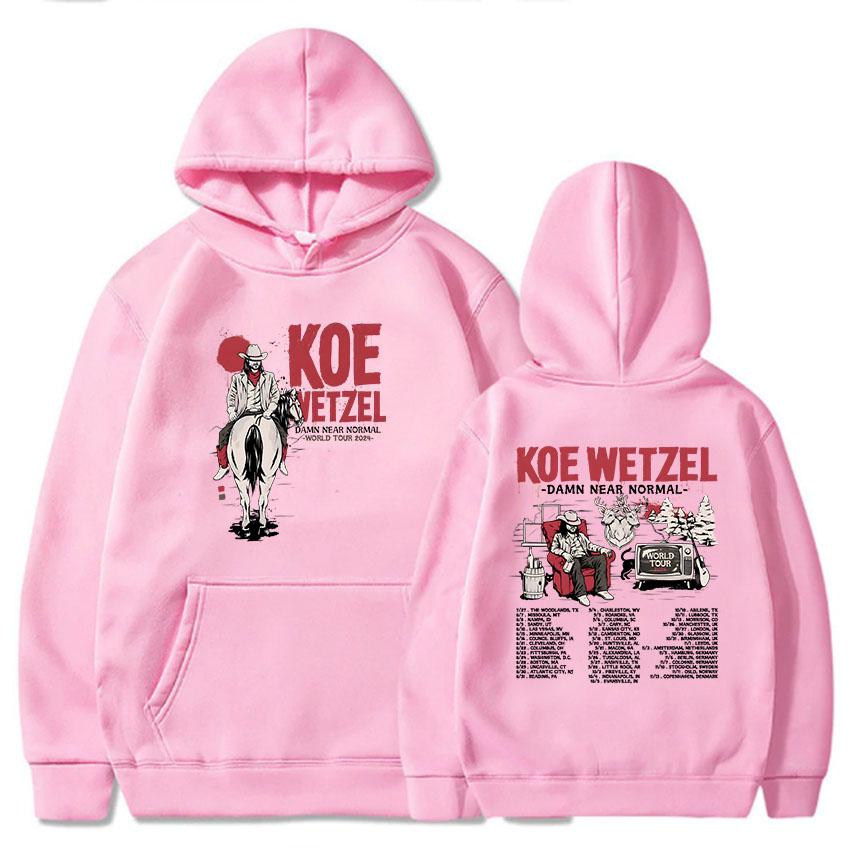 Graphic Clothes Damn Near Normal Tour Koe Wetzel Hoodies Sudaderas Women/Men Winter Hooded Pullovers Casual Fleece Sweatshirts