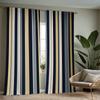2 Pieces HD Digital Color System Mediterranean Striped Curtains Home Decorating Style Decorating Living Room Bedroom Rodding Cur