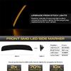 4PCS For 2015-2021 Chrysler 300 Smoked LED Side Marker Light Front Rear Lamp Double Row Lamp Bead